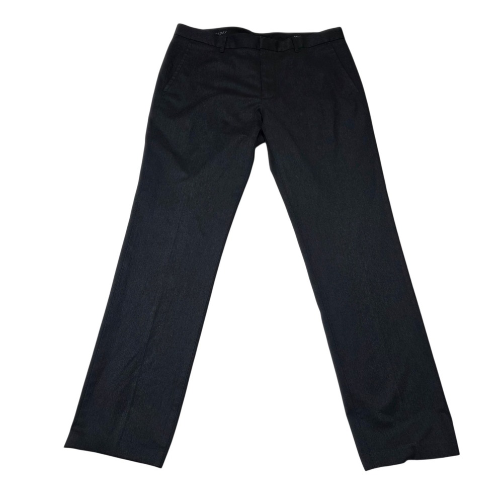 Bonobos Weekday Warrior Dress Pants Mens 34x32 Black Slim Fit Herringbone